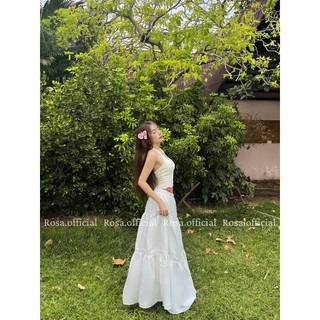   Váy maxi 2 tầng viền ren Rosa
