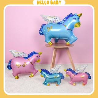 Bóng hình ngựa sừng có cánh trang trí sinh nhật cho bé (40x50cm)