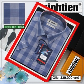 Áo Sơ Mi Ngắn Tay Bamboo SlimFit Vĩnh Tiến G858