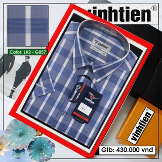 Áo Sơ Mi Ngắn Tay Bamboo SlimFit Vĩnh Tiến G857