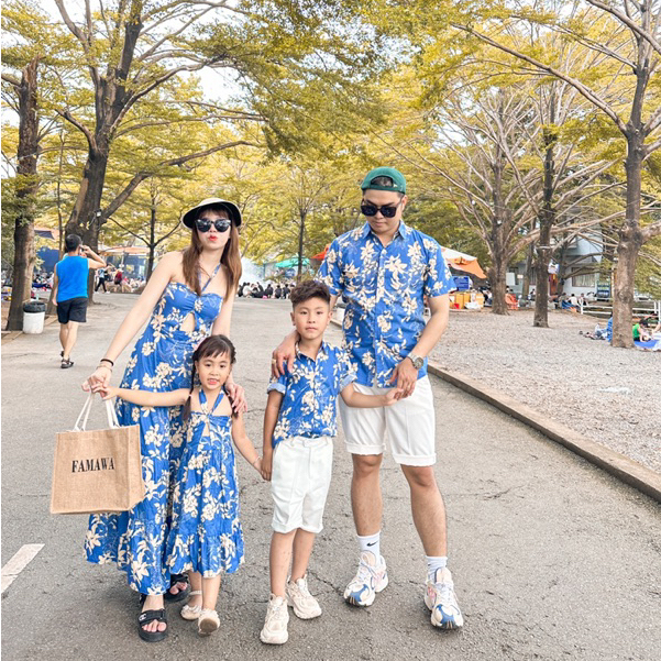 bộ đồ gia đình thiết kế - đồ đôi gia đình đi biển - đồ gia đình du lịch - Váy đi biển - Đầm maxi đi biển - Maxi đẹp