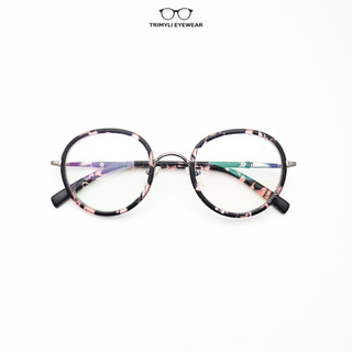 Gọng kính cận nam nữ nhựa mắt tròn thời trang Trimyli Eyewear 9862