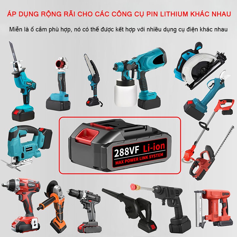 Pin máy siết bulong, pin lithium 5cell,có sẵn cho máy Makita,máy rửa xe,máy khoan điện,máy cưa,Cái vặn vít