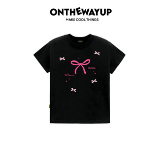 Áo thun nữ baby tee Ribbon Kim Tuyến và đính nơ thủ công ONTHEWAYUP
