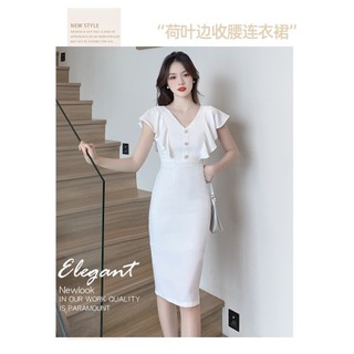 HÀNG NHẬP  ĐẦM BODY CỔ V PHỐI BÈO CAO CẤP
