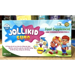 Giúp bé ăn ngon ngủ tốt bé thông minh jollikid sumo hộp 20 ống