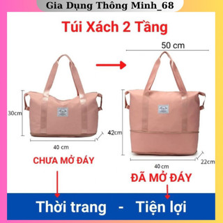 🔥Loại1🔥Túi Du Lịch 2 Tầng Gấp Gọn, chống thấm nước,có ngăn mở rộng đựng đồ tiện ích