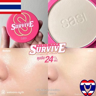 Phấn nền trang điểm sasi girls can survive spf50+ pa++++ che phủ kiềm dầu 24h - thái lan