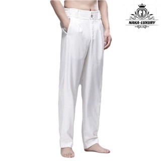 Quần suông ống rộng nam HTPA chất liệu linen thời trang cao cấp