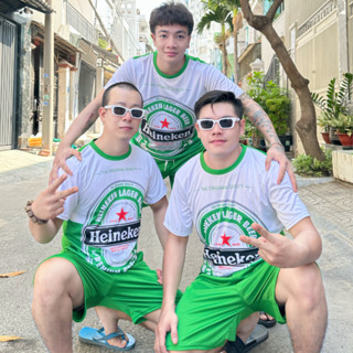  Đồ Bộ Nam IN HÌNH BIA HEINEKEN XANH  FREESHIP Bộ Thể Thao Nam Mặc nhà ngủ siêu mát mùa hè phong cách trẻ trung 