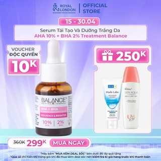 Serum Tái Tạo Và Dưỡng Trắng Da AHA 10% + BHA 2% Treatment Balance