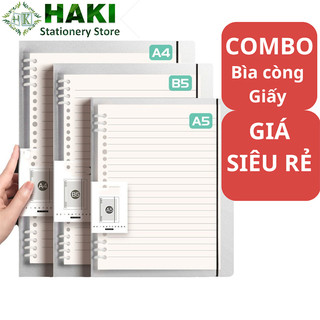 Sổ còng HAKI bìa sổ còng A4 A5 B5 binder còng sắt 4 9 6 20 26 30 còng làm sổ tay, sổ ghi chép, take notes, bujo