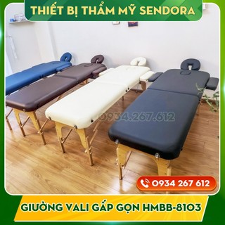 Giường phun xăm, tatto, nối mi dạng vali gấp cao cấp Hi-Mec HMBB-8103-60