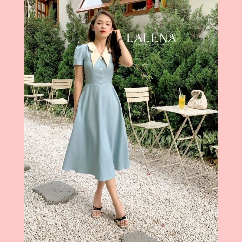NV091 ĐẦM LIỀN PHỐI CỔ TRẮNG