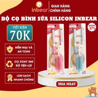 Bộ Cọ Rửa Bình Sữa Silicon Inbear Xoay 360 Độ, Chống Xước, Chống Mốc, Chịu Nhiệt Cao
