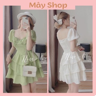 [VẢI ĐẸP] ĐẦM THUN GÂN XOÈ 3 TẦNG
