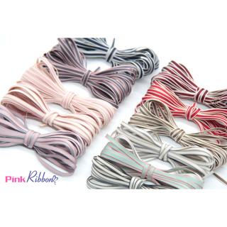 SET 5 MÉT - Ruy băng thô 3mm viền màu 2 biên