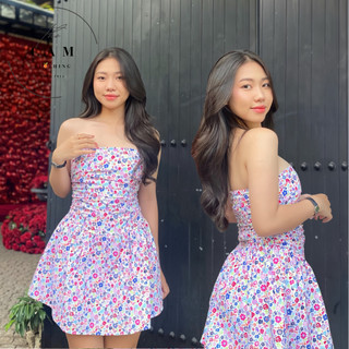 Đầm ống nhún hoạ tiết hoa nhí - Gaga Dress