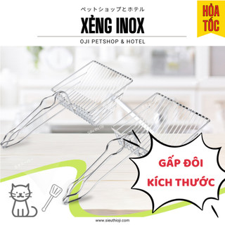 Xẻng inox hốt phân dọn vệ sinh cho chó mèo, SIZE LỚN