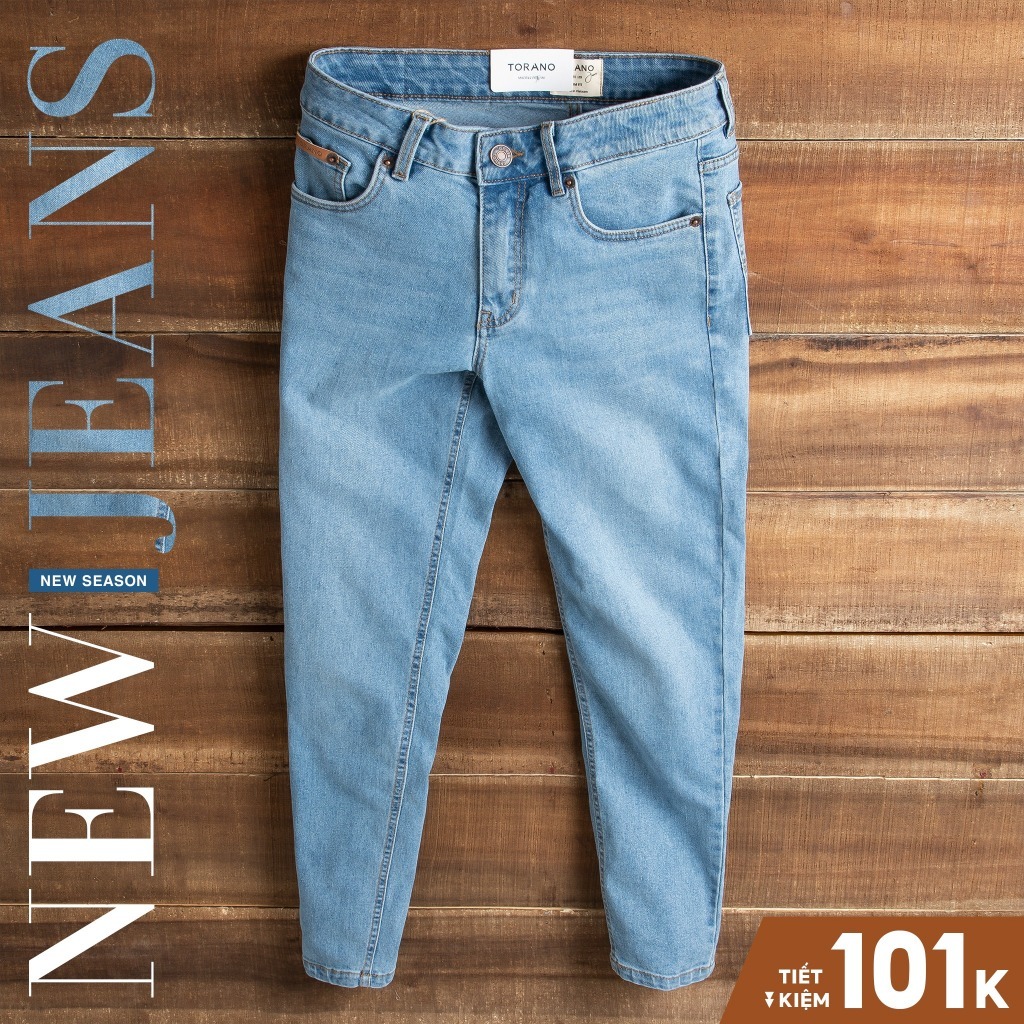 Quần Jeans nam TORANO dáng basic Slim Co Giãn Tốt, Không Bai Xù, Bền Màu, Phom Trẻ Trung BJ012