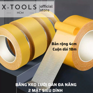  Băng Keo 2 Mặt 18M,Băng Keo Lưới Sợi Thủy Tinh Siêu Dính Dán Thảm Trải Sàn Dán Tường Băng Keo Nano 