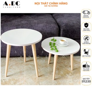 Bàn tròn / bàn trà hình tròn / bàn tròn gỗ chân thấp