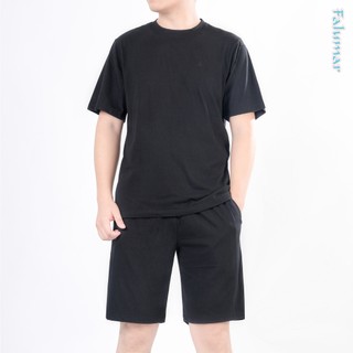 Set Nam, Bộ Đồ Nam Mùa Hè FALUMAR Chất Liệu Cotton Thấm Hút Mồ Hôi, Bộ Quần Áo Cộc Cao Cấp Size M/L/XL