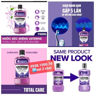 Nước súc miệng 10in1 listerine total care mouthwash 750ml ❤ set 2 chai