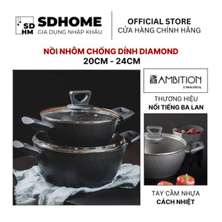 Nồi nhôm chống dính Diamond 20cm | 24cm