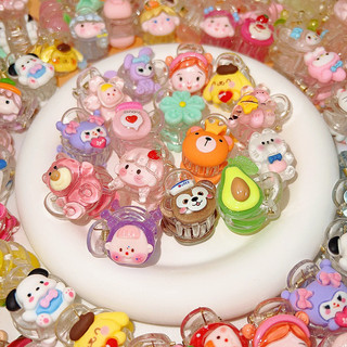 Kẹp càng cua mini đính charm ngẫu nhiên