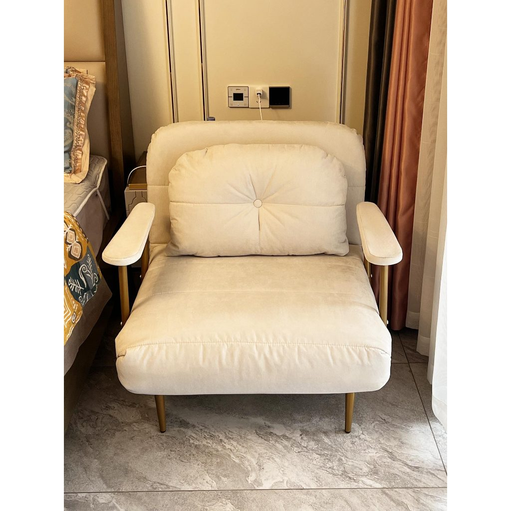 Ghế sofa giường đa năng khung thép chắc chắn bảo hành 12 tháng, Giường sofa gấp gọn vải nhung có khóa kéo vệ sinh | BigBuy360 - bigbuy360.vn