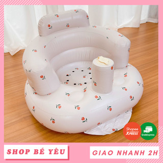 Ghế hơi cho bé tập ngồi 🌸 𝑭𝒓𝒆𝒆𝒔𝒉𝒊𝒑 🌸 Ghế hơi tập ngồi cho bé, ghế phao tập ngồi cho bé từ 4 tháng tuổi 9BABY mẫu Tuylip