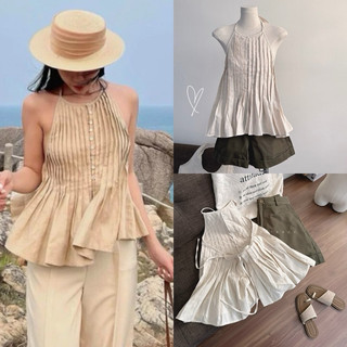 SET ÁO PEPLUM NƠ LƯNG KÈM QUẦN SHORT