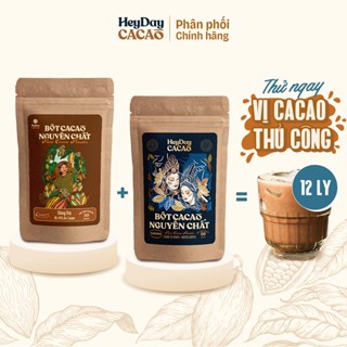 Combo 2 túi 50g Bột cacao nguyên chất - Dòng Origin túi 50g và dòng Natural không kiềm túi 50g
