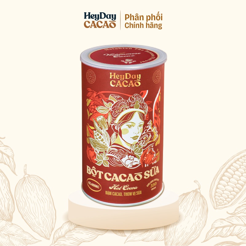 Lon 350g - Bột cacao sữa Classic - Đậm cacao, thơm vị sữa – Heyday Cacao