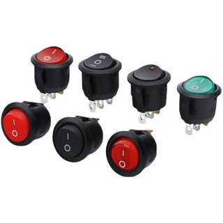[V.A.K] Set 5 cái Công tắc bập bênh tròn 20mm KCD1 6A-250v(3 chân không đèn báo)