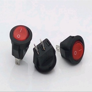 [V.A.K] Set 5 cái Công tắc bập bênh tròn 20mm KCD1 6A-250v(3 chân không đèn báo)
