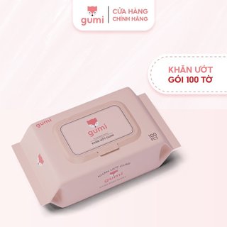 Gói 100 tờ khăn ướt Gumi cho bé khăn ướt khăn lau em bé