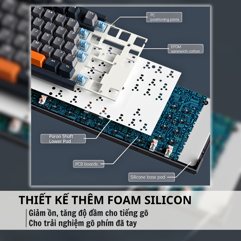 Bàn phím cơ LANGTU LT104 Hotswap, LED RGB 3 chế độ kết nối bàn phím cao cấp cho game thủ | BigBuy360 - bigbuy360.vn