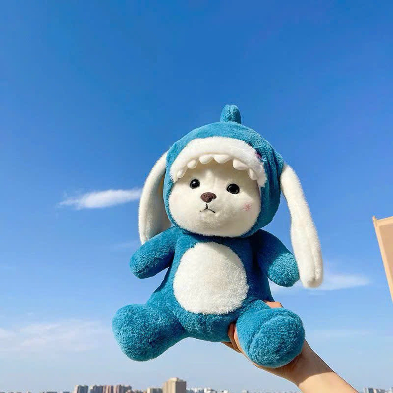 [Mua giá sỉ rẻ] Gấu bông Lena cosplay Cá mập xanh tai trắng. Chiếc gấu bông chiều lòng mấy pé nhỏ đâ