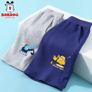 BST quần đùi bé trai BOBDOG 2024, quần đùi chất da cá cạp chun co dãn in hình khủng long cute cho bé