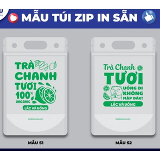 Túi zip đựng trà chanh hottrend 15x23 ~700ml