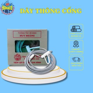 Dây thông cống,dụng cụ thông bồn cầu 10m,12m,15m,20m chính hãng huy hoàng