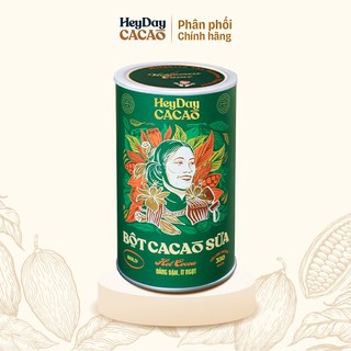 Lon 350g - bột cacao sữa bold - đắng đậm, ít ngọt - heyday cacao