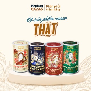 Bộ sản phẩm cacao "Thật" - Natural, Bold, Classic, Sữa dừa - Heyday cacao