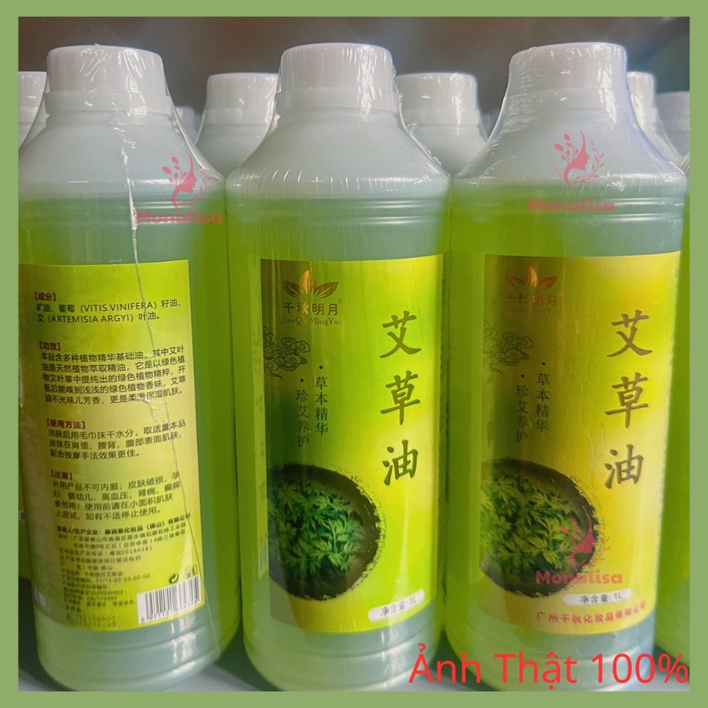 Tinh dầu massage body nóng chai 1000ml | Tinh ngải cứu massage body dùng cho dưỡng sinh,spa