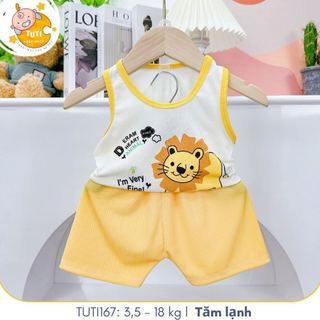 Đồ bộ ba lỗ họa tiết đáng yêu cho bé trai và bé gái nhiều màu sắc lựa chọn, TUTI167