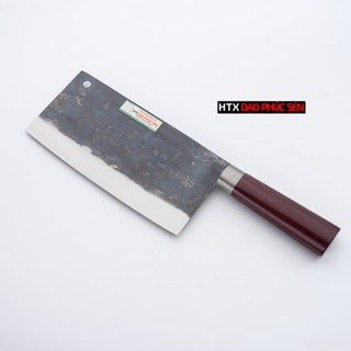 Dao thái phở HTX Dao Phúc Sen Bản 10 cán gỗ cẩm lưỡi dao bằng thép nhíp xe dài 20 cm