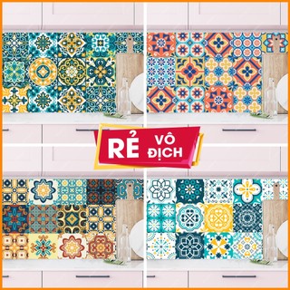 [HCM] Giấy decal dán tường gạch bông - Giấy dán tường gạch bông hoa văn - Decal gạch bông giá xưởng