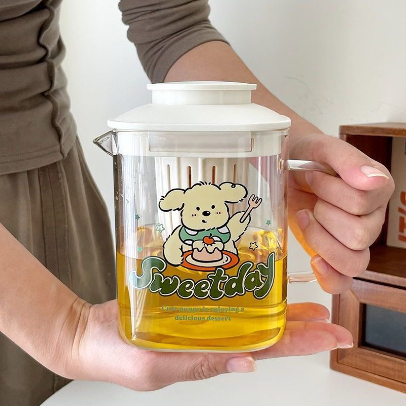 Bình đựng nước 800mL chịu được nhiệt độ cao kèm 2 ly-h627